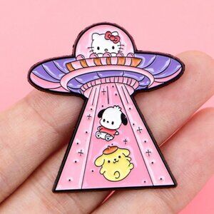 HELLO KITTY & Friends “Beam Me Up” Space Ship Enamel Pin (BRAND NEW & SO CUTE!)